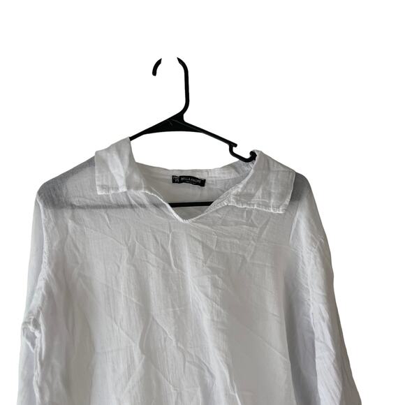 Bella Amore Made In Italy Women's One Size Sheer Cotton Light Weight Tunic Top - Picture 2 of 9